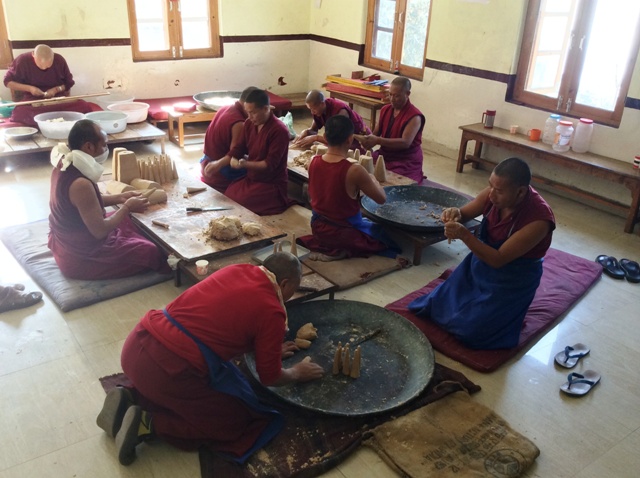 Preparing (Torma) for Puja